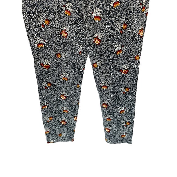 Old Navy Blue White Floral Print Mid-Rise Pixie Skinny‎ Ankle Pants Size 10 - Picture 5 of 12